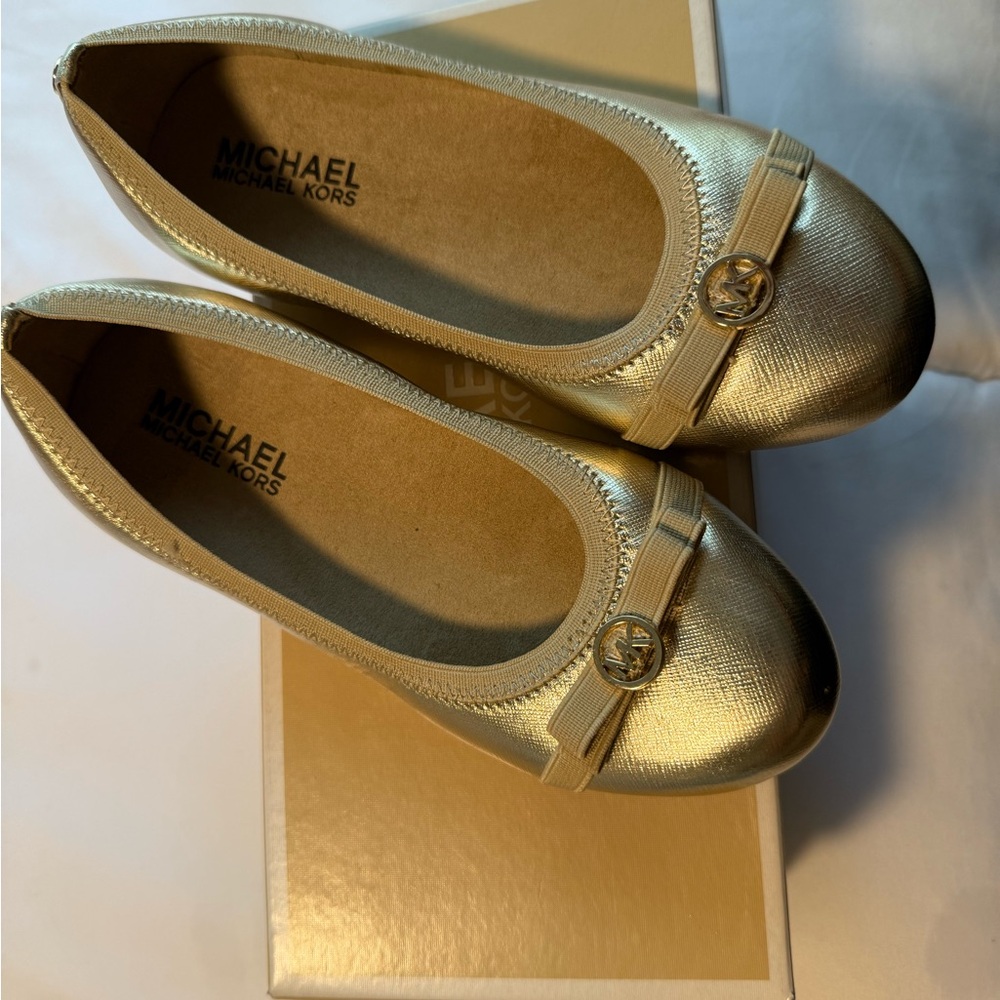 Michael Kors Gold Ballet Flats